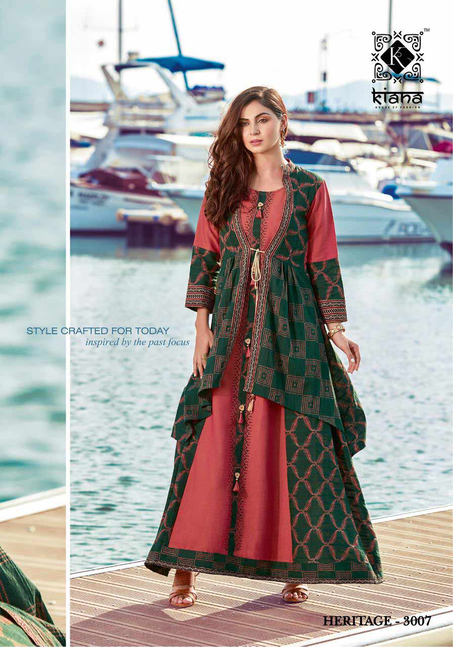 Heritage Vol-3 Kiana Rayon Two Tone Kurti Manufacturer Heritage Vol-3 Kiana Rayon Two Tone Kurti Manufacturer